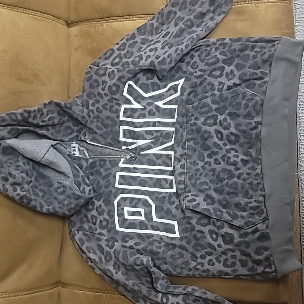 Cheetah Print 3/4 zip up